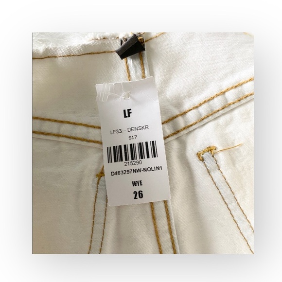 new LF Carmar  Nolan Ripped Destroy Waistband Mini Skirt  White Denim  2 26 S - Picture 11 of 16